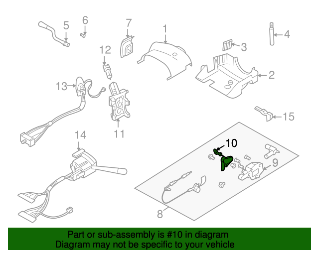 19952004 GM Steering Column Shift Lever Actuator 26034400 GM