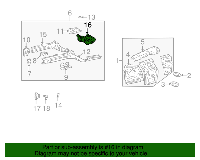 20012005 Lexus IS300 Torque Box 5719851010 OEM Parts Online