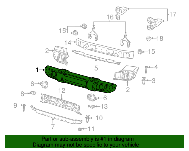 20182021 Jeep Bumper Cover 6BU41RXFAC