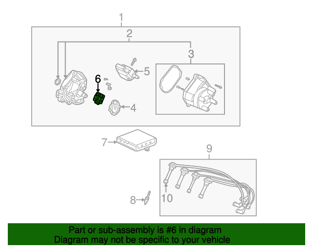 30120P06005 Igniter Unit (Hitachi) 19952002 Honda Honda Car