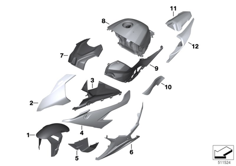 Painted Parts for 2021 BMW-Motorrad M 1000 RR | OEM BMW Motorcycle  