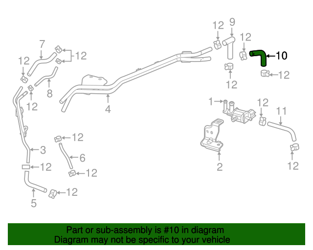 3618259B000 Tube, Air Bypass Valve Control Solenoid Valve (B) 2016