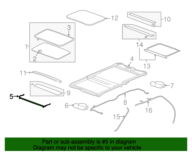 25782203 GM Sunroof Air Deflector GM Parts Store