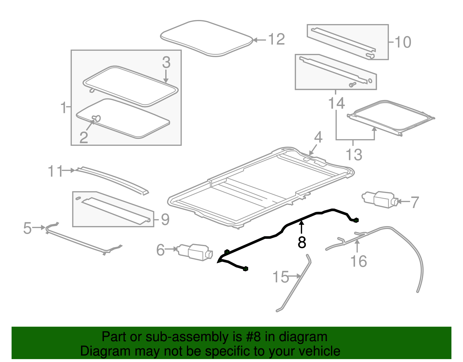 Sunroof Wiring Harness - Buick (25782204)