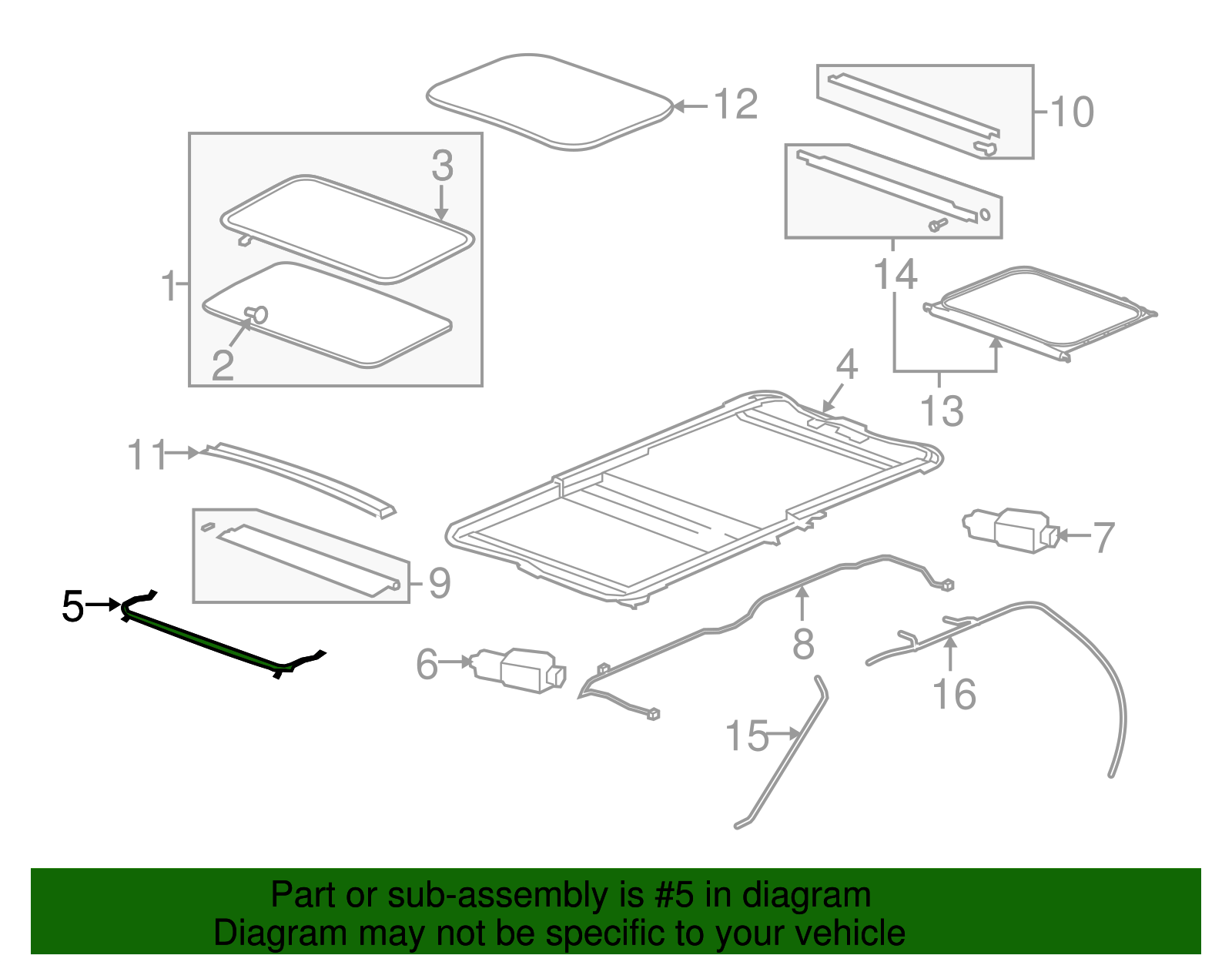 Sunroof Air Deflector - Buick (25782203)
