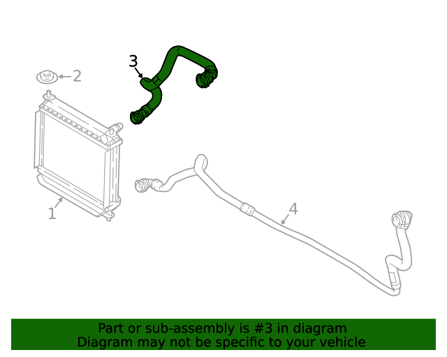 17127535549 - 2018-2024 BMW Coolant Hose (17-12-7-535-549) | BMW 