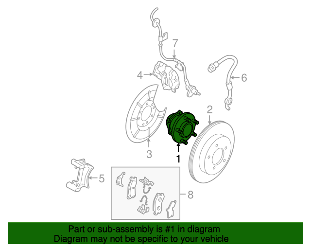 20042015 Mazda OEM NEW 20042015 Mazda 5 3 Rear Axle Wheel Hub