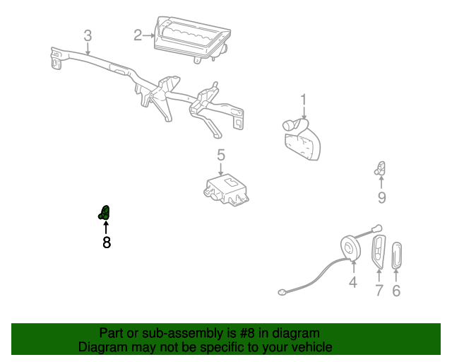 20012004 Chevrolet Impala Airbag Front End Discriminating Sensor
