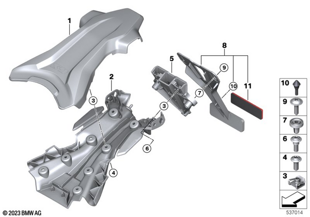 46627925434 - Cover, License Plate Bracket 2023-2024 BMW-Motorrad