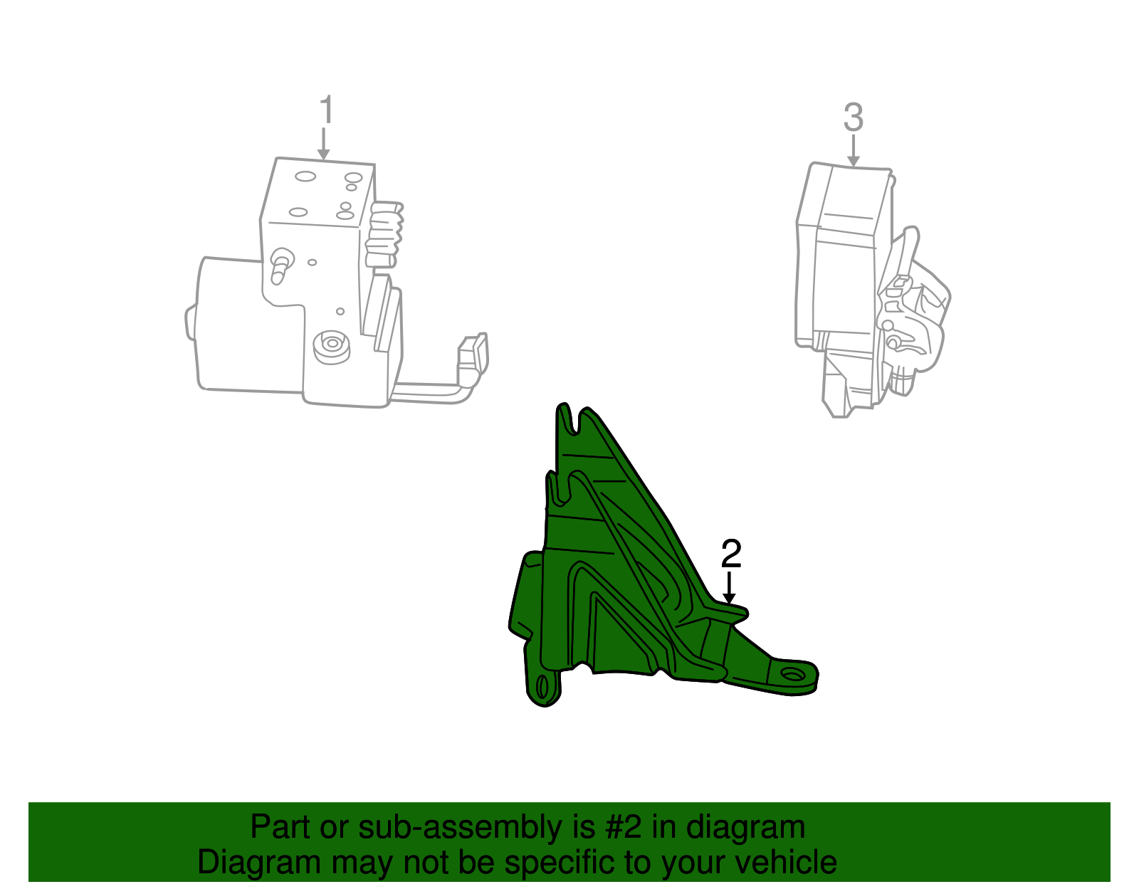 ABS Pump Assembly Bracket - Buick (25714313)