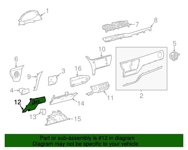 Toyota 55545-02100-C0 Fuse Box Cover