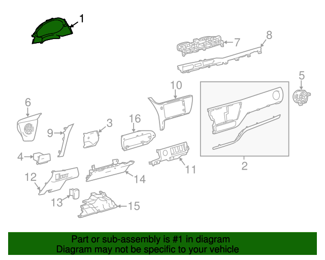 20172019 Toyota Corolla Cluster Panel 5541002470C0 Toyota