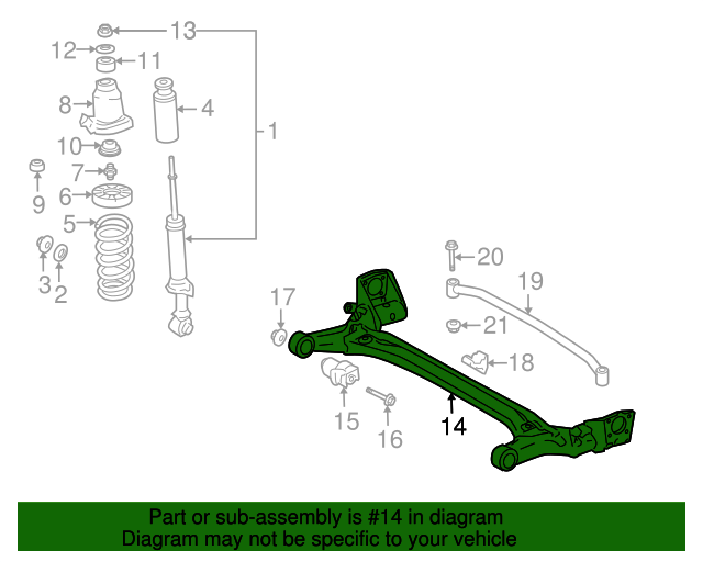 20042009 Toyota Prius Suspension SubFrame 4210147040 Toyota Parts