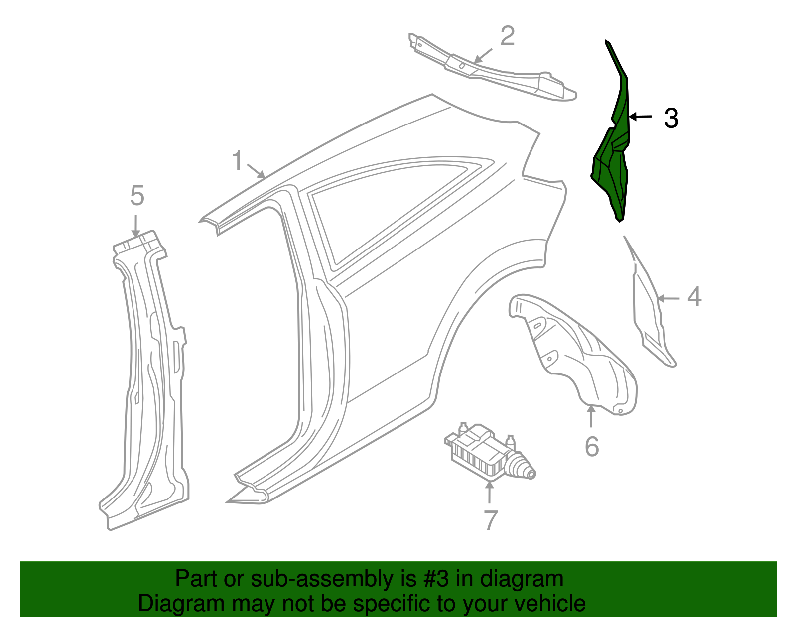 Extension, Body Side Otr Panel - GM (93183634)