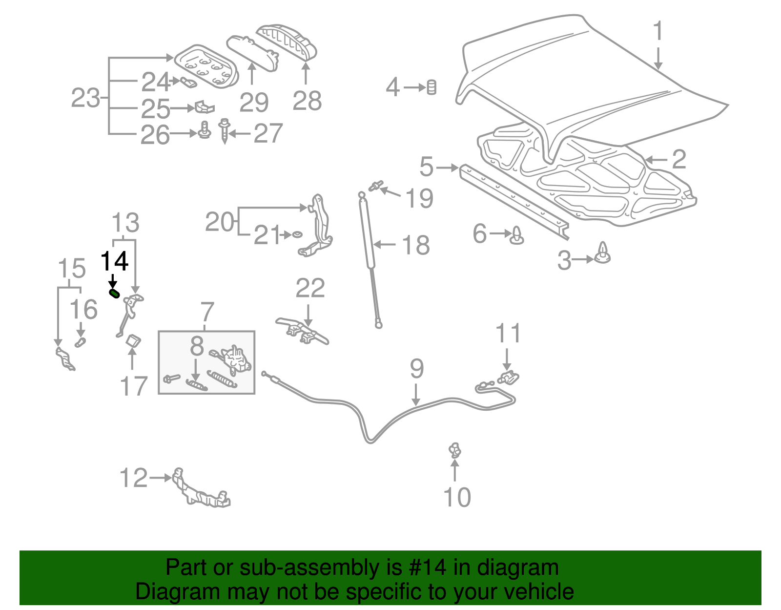 Hook Spring - Toyota (90508-18102)