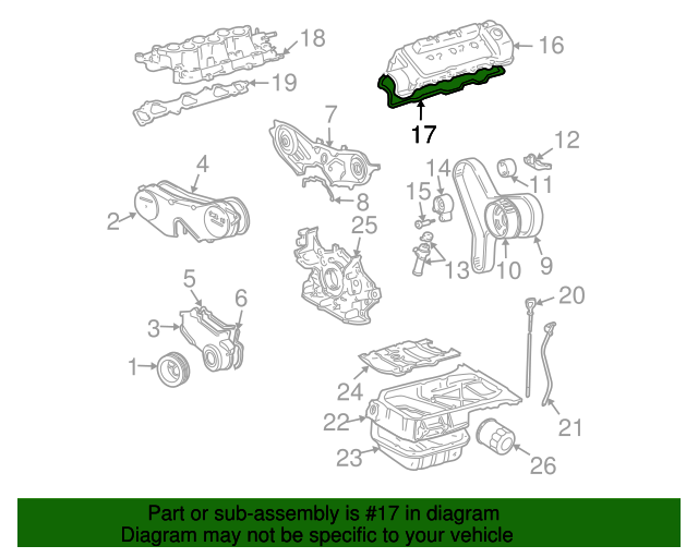 20002010 Toyota Engine Valve Cover Gasket 112140A010 Toyota Parts