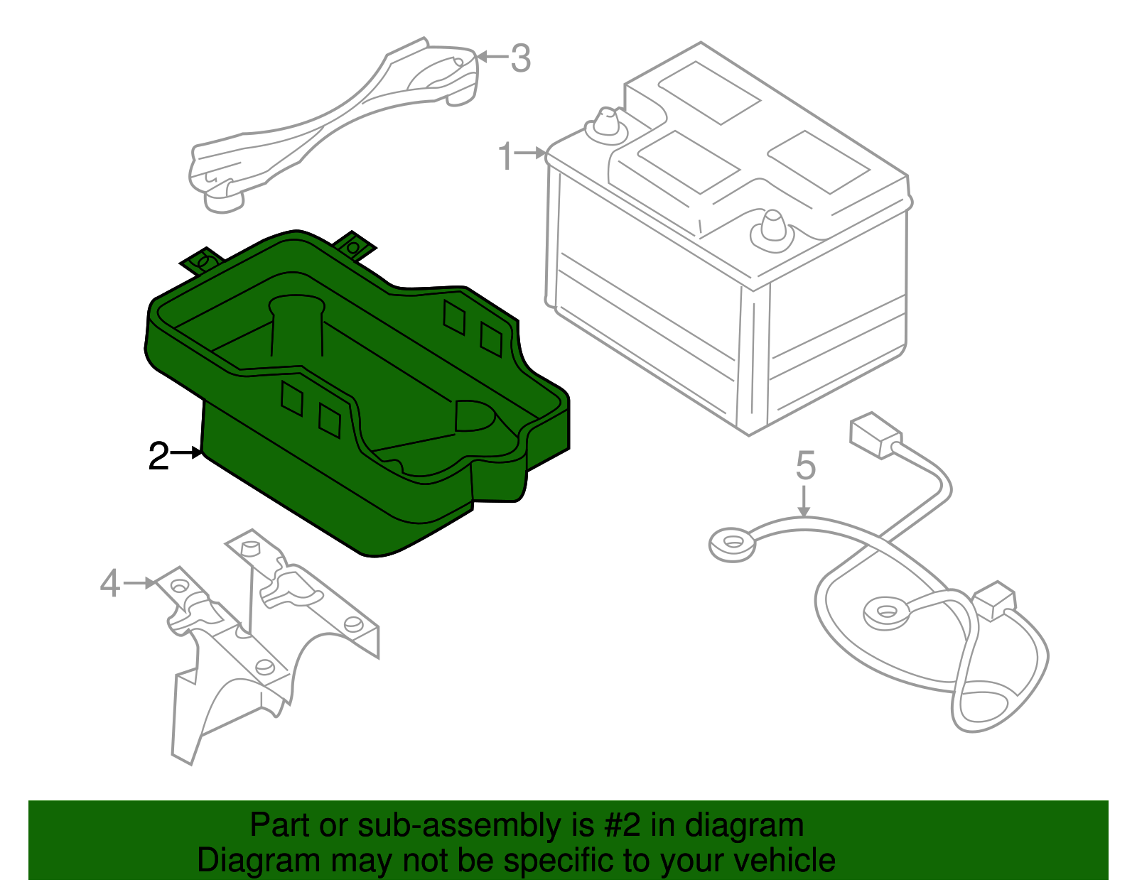 Battery Tray - Ford (YL8Z-10732-AA)