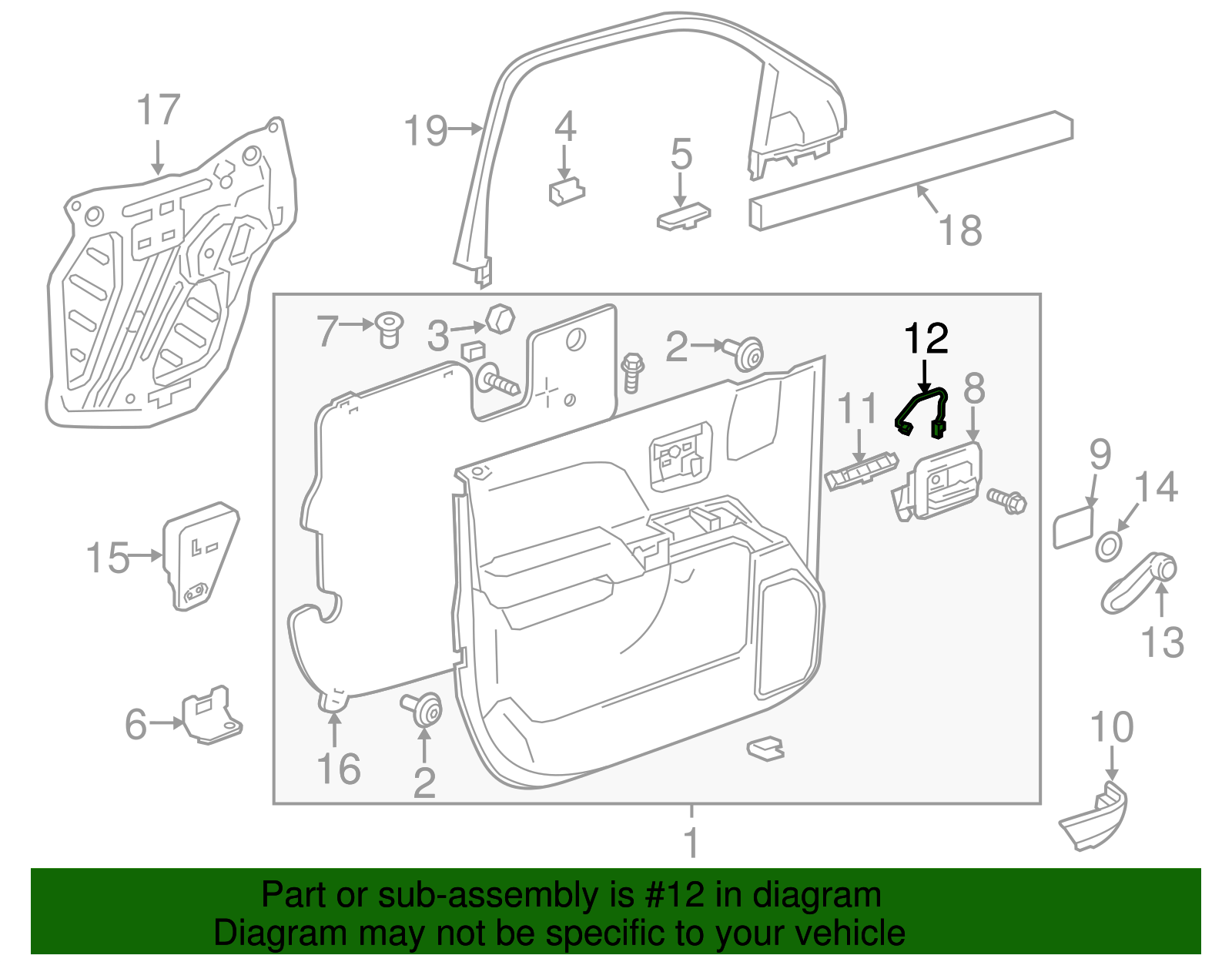 Front Driver Side Door Lock Wiring Harness - GM (84357977)