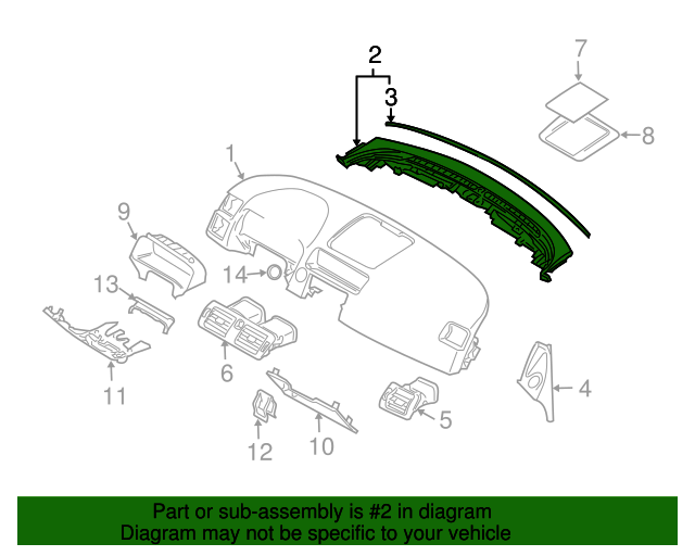 39868868 Defroster Grille 20042013 Volvo Volvo Swag