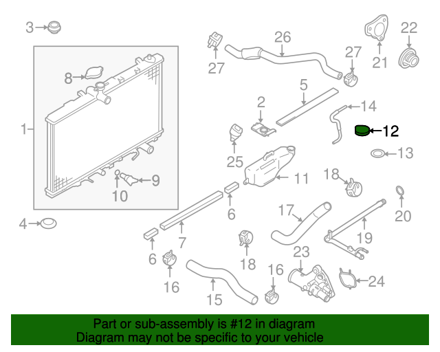 20102013 Suzuki Kizashi Reservoir Cap 1793276M10 World OEM Parts Subaru