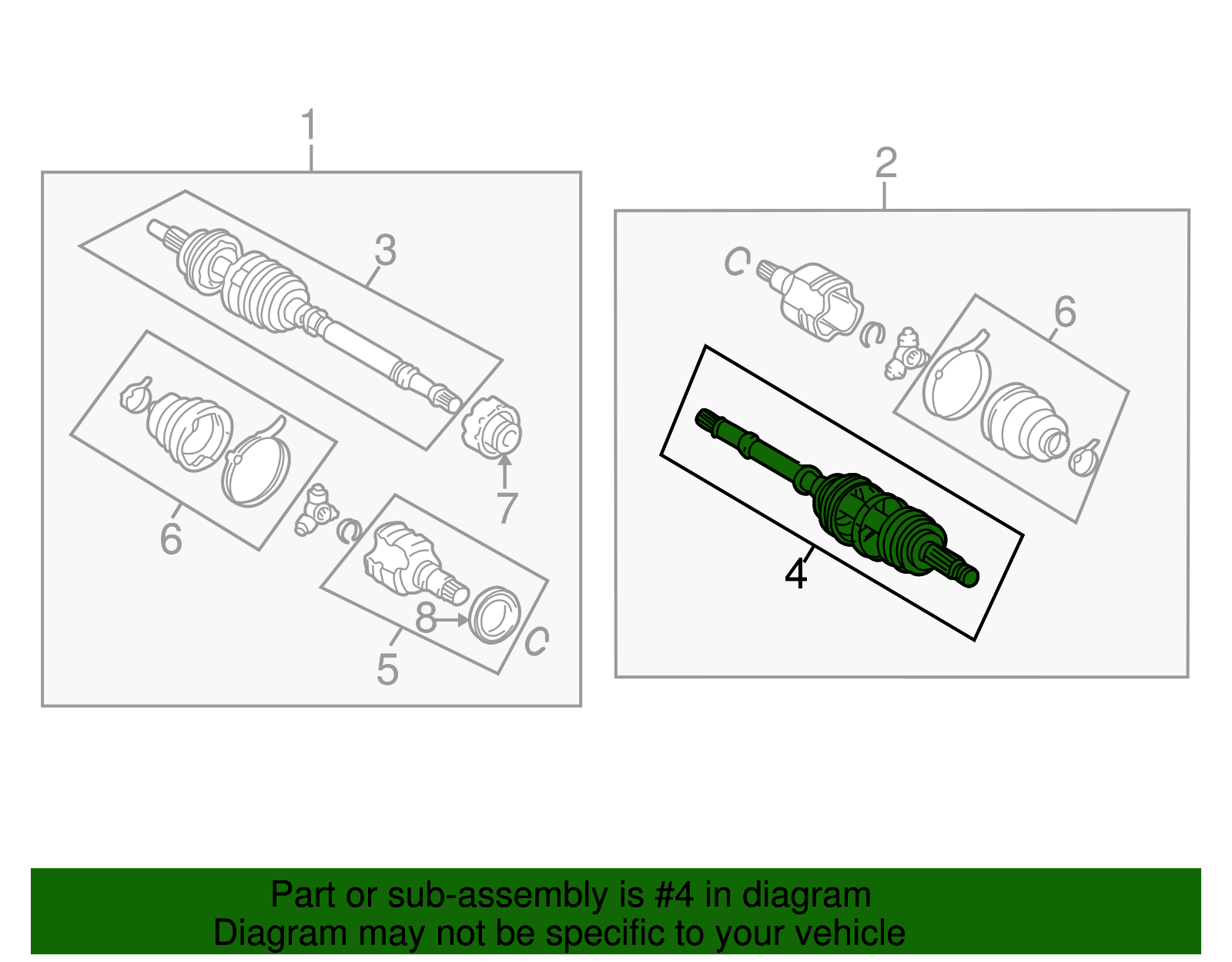 Outer Joint Assembly - Scion (43470-59456)