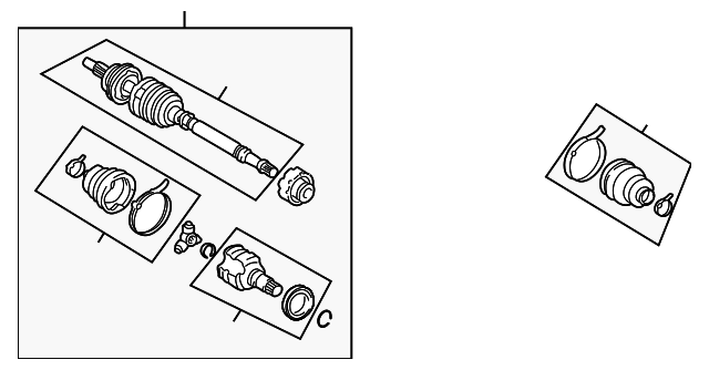 Axle Assembly - Scion (43410-52071)