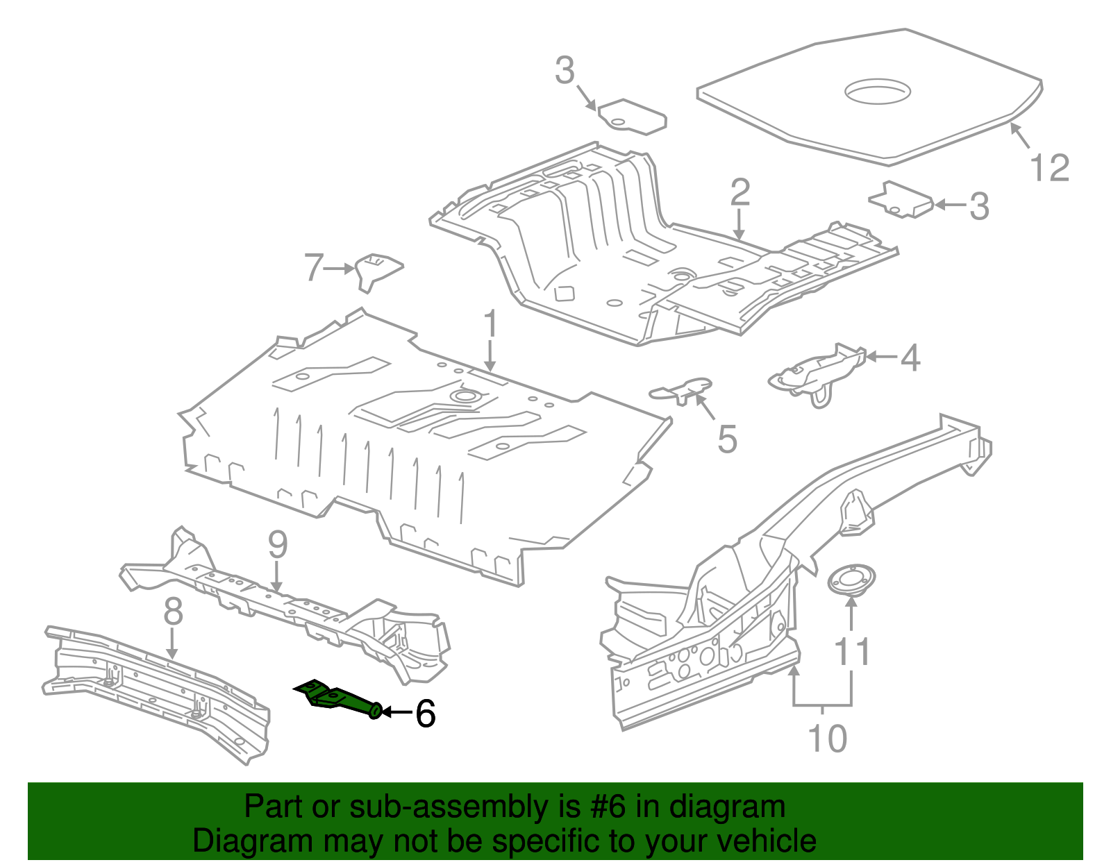 Exhaust Tail Pipe Hanger Bracket - GM (96847400)