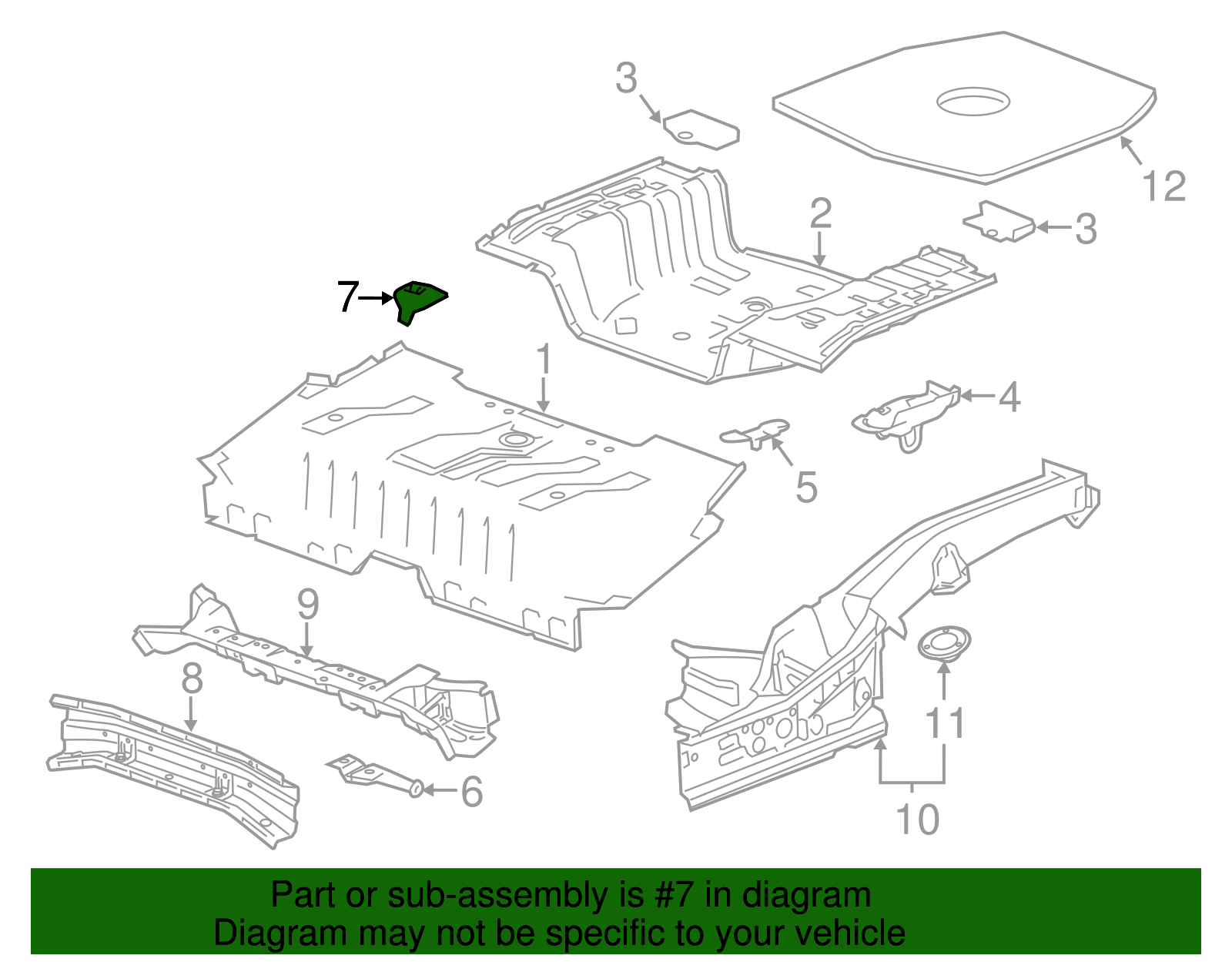 Rear Seat Front Bracket - GM (96847036)