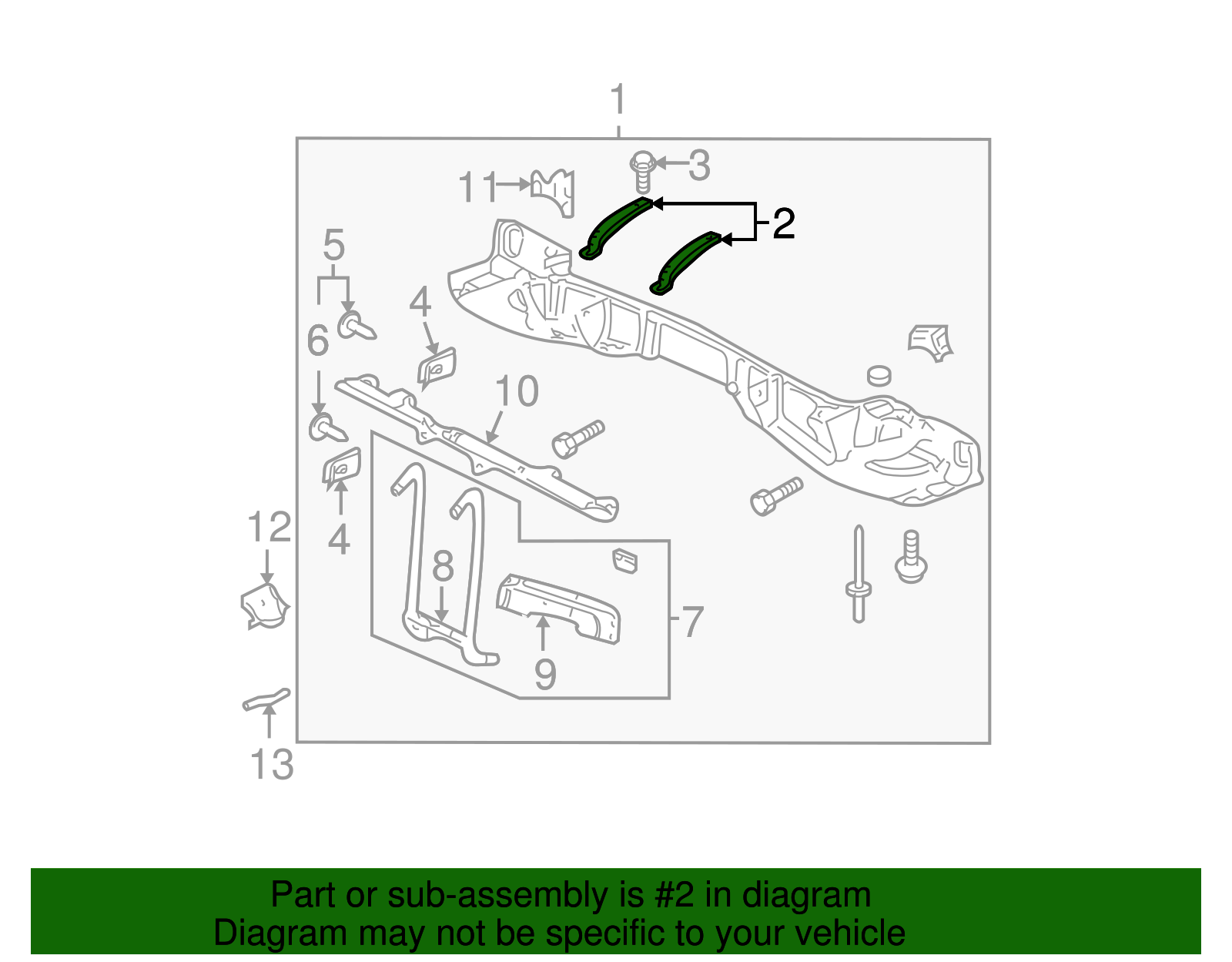 Front Panel Brace - GM (25707536)