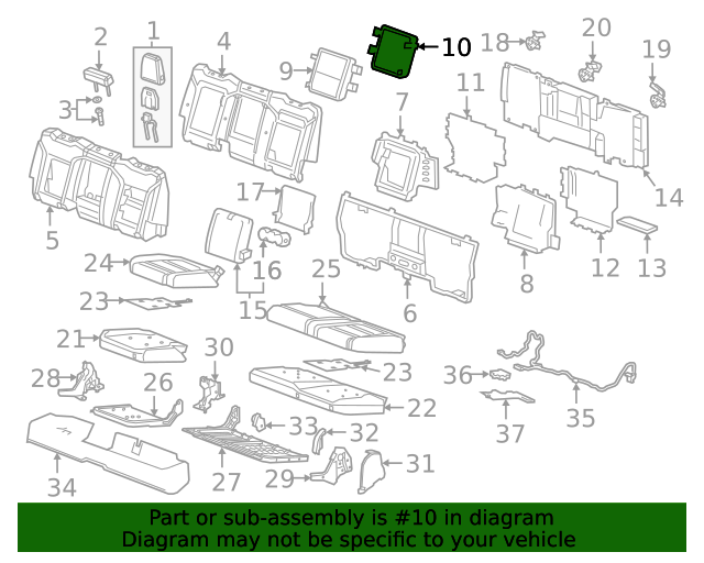 20192021 Chevrolet Compartment Door Driver's Side (LH) 84440722