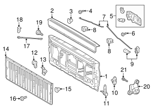 Genuine OEM Toyota Tacoma Rear Tailgate Hinge Passenger Side – 2016-2023 – Part # 66110-04030