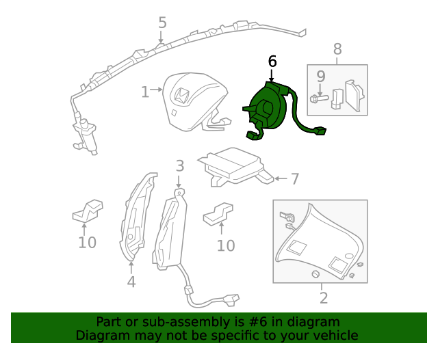 77900SNAA02 Reel Assembly, Cable (Furukawa) 20062011 Honda Civic