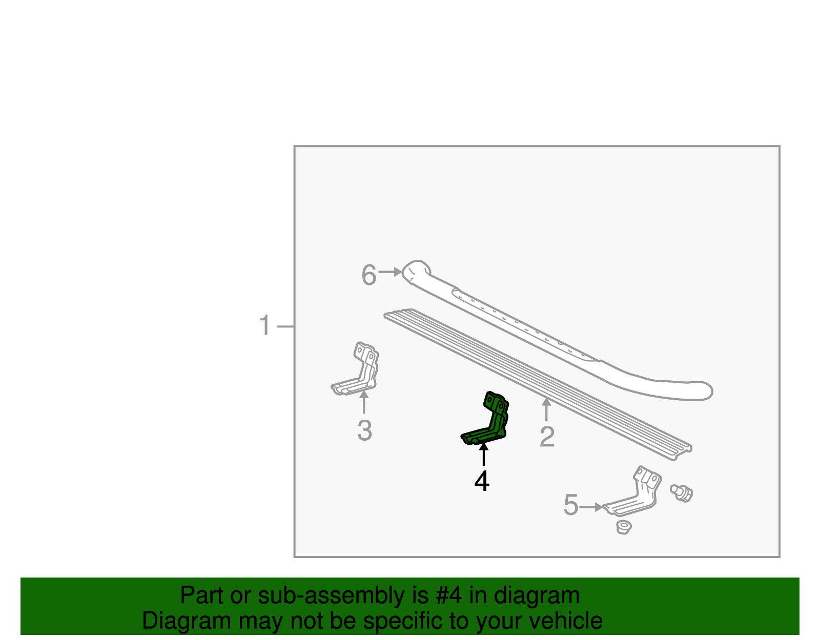 Running Board Center Bracket - Ford (YL3Z-16N463-BA)