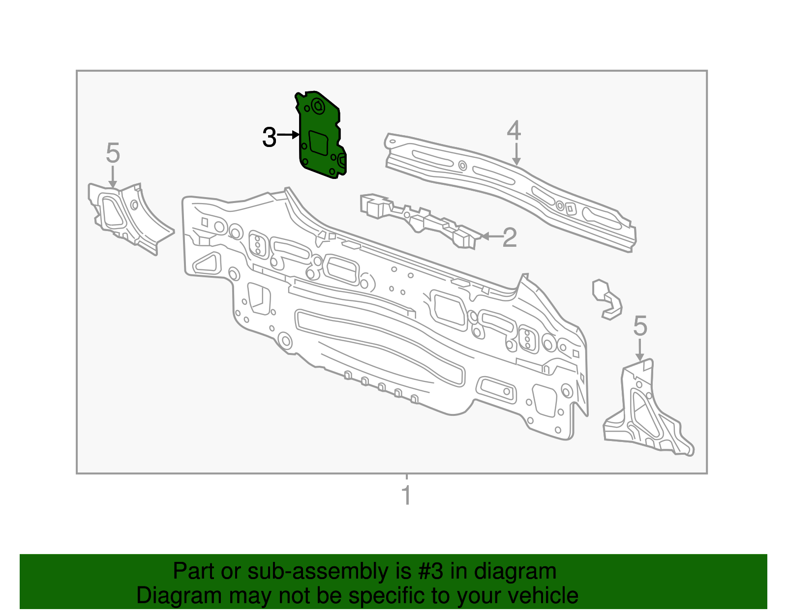 Passenger Side Rear End Panel Extension - GM (96952409)