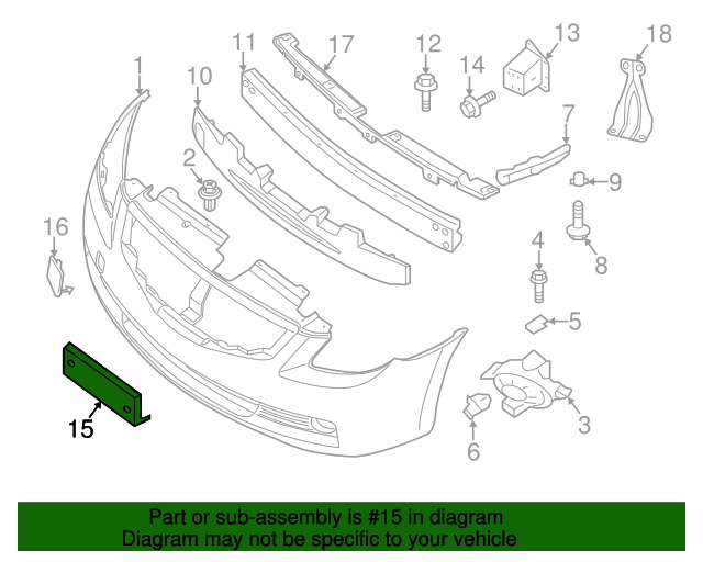 20102013 Nissan Altima License Plate Bracket 96210ZX10A Nissan