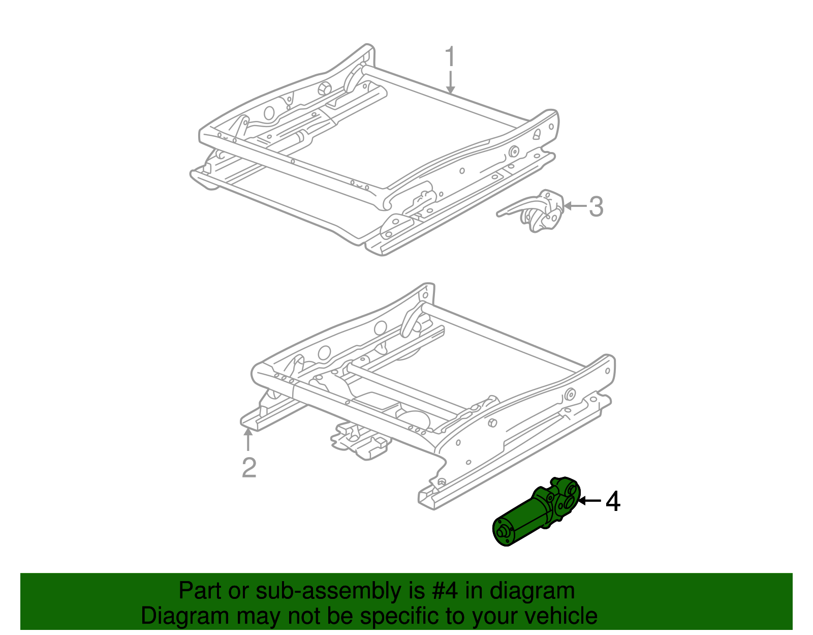 Motor Assembly, D/Seat Adj - GM (09135285)
