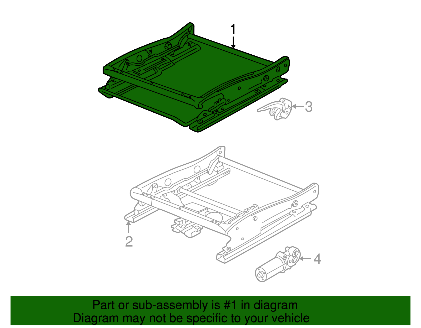 Adjuster Assembly, D/Seat - GM (90585036)