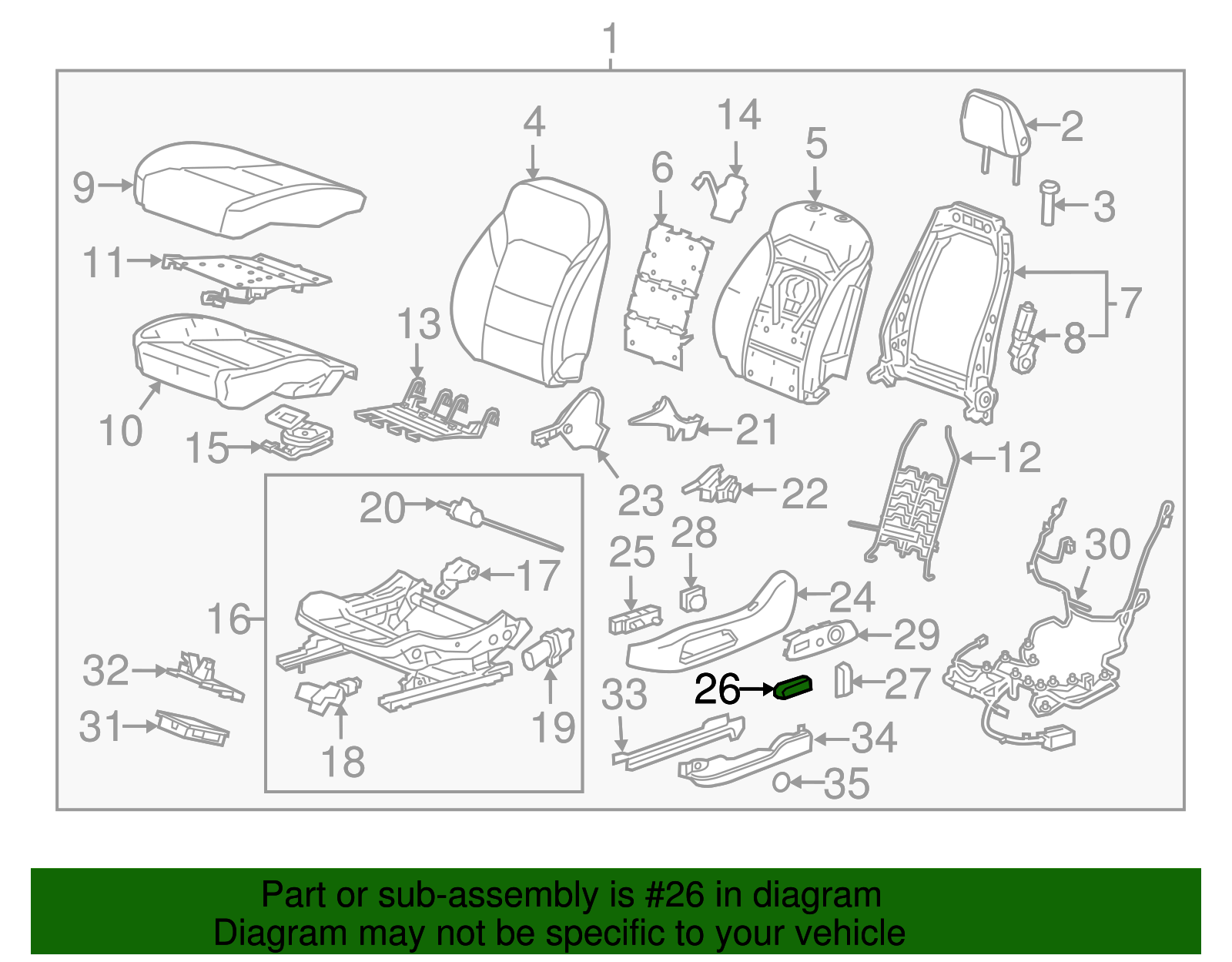 Seat Switch Knob - GM (84379467)