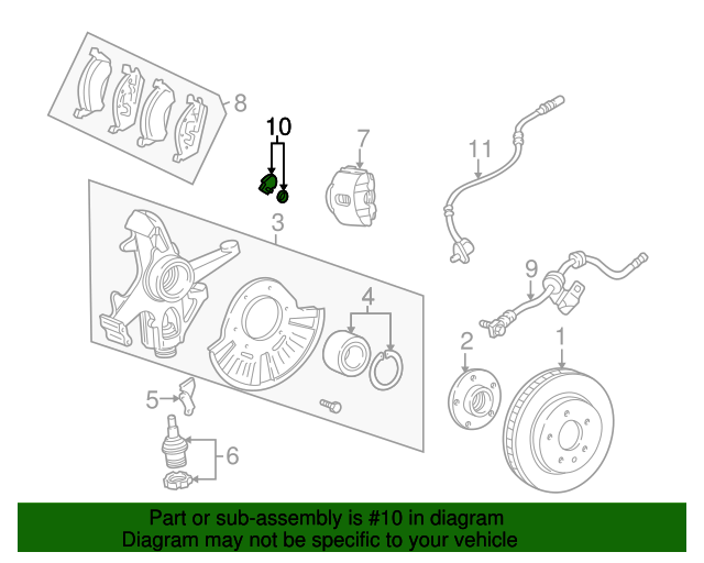 1635401717 Brake Pad Wear Indicator Sensor 20002005 MercedesBenz