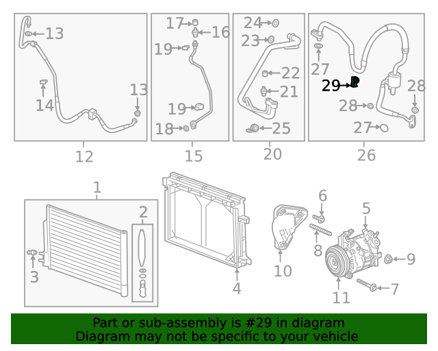 20182019 Buick LaCrosse Air Conditioning Evaporator Hose Clip 22817754