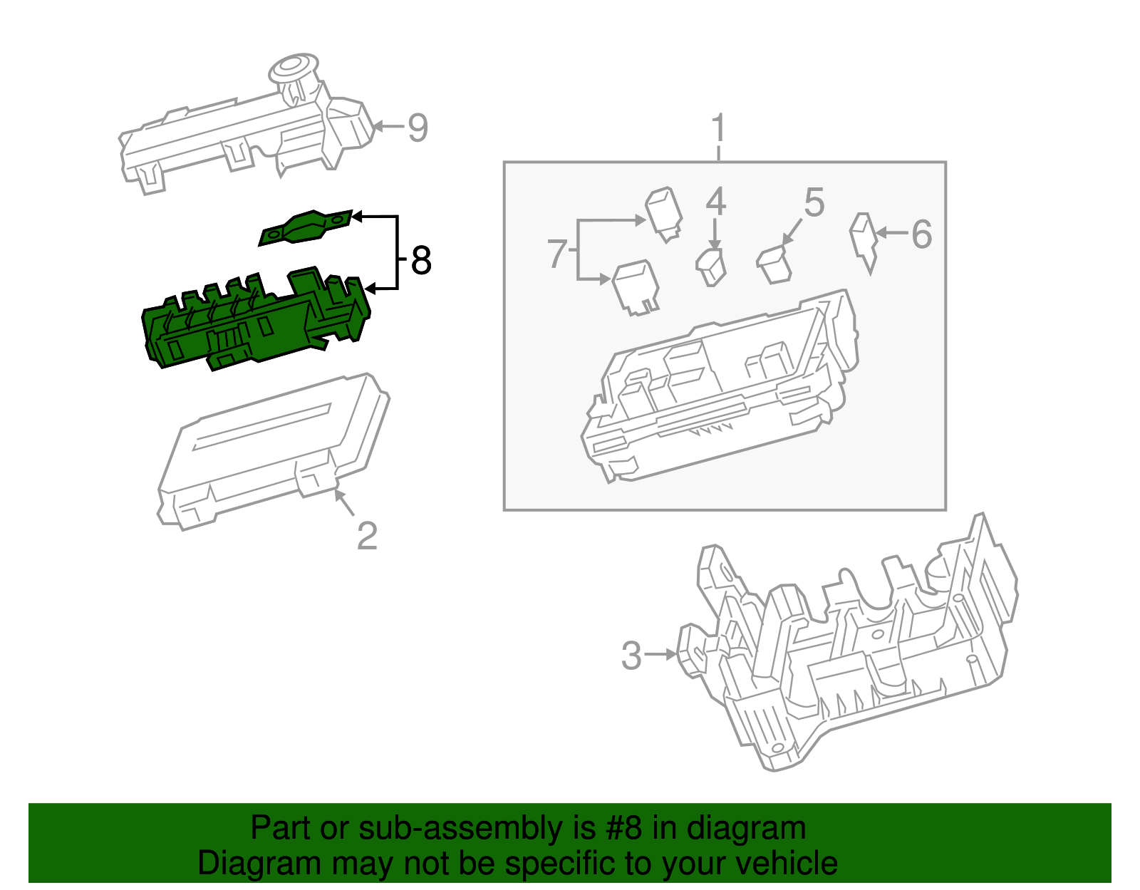 Battery Distribution Engine Compartment Fuse Block - GM (84014022)