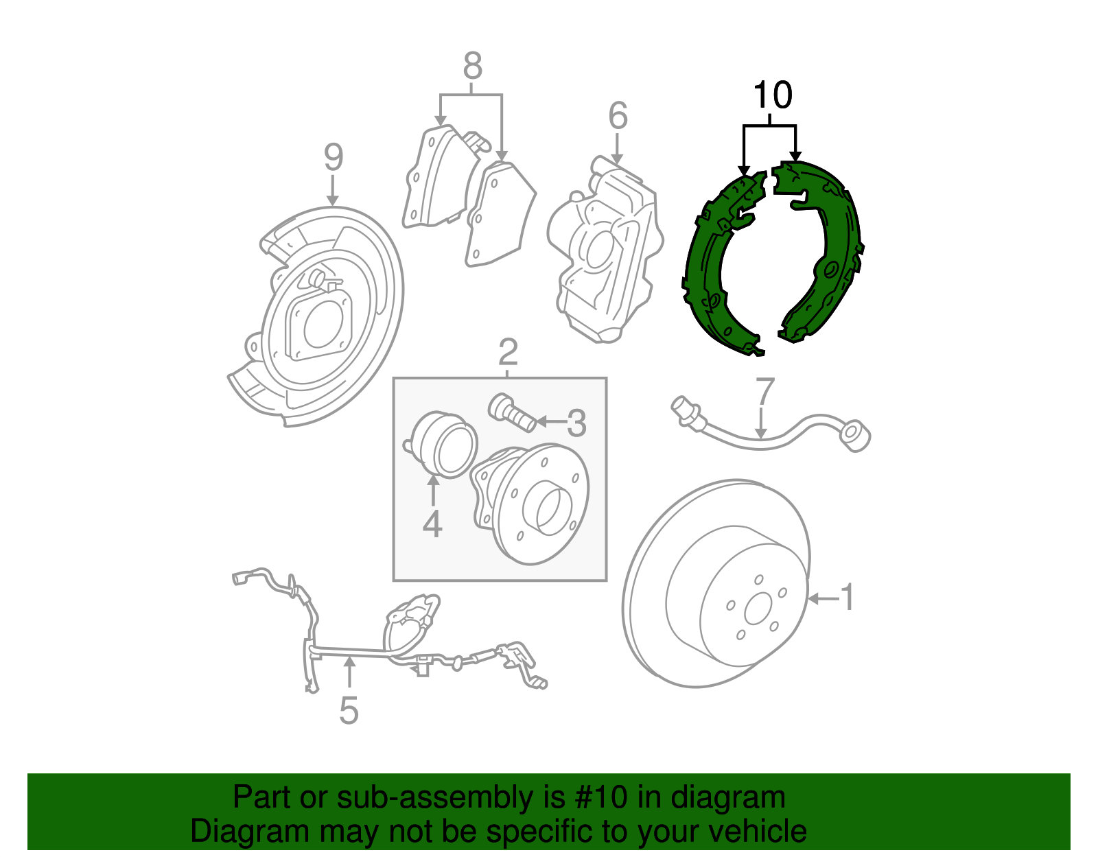 Park Brake Shoes - Scion (46540-20080)