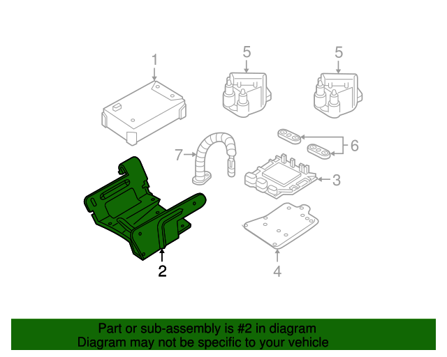 19972003 GM Powertrain Control Module Bracket 15995679 Auto Parts