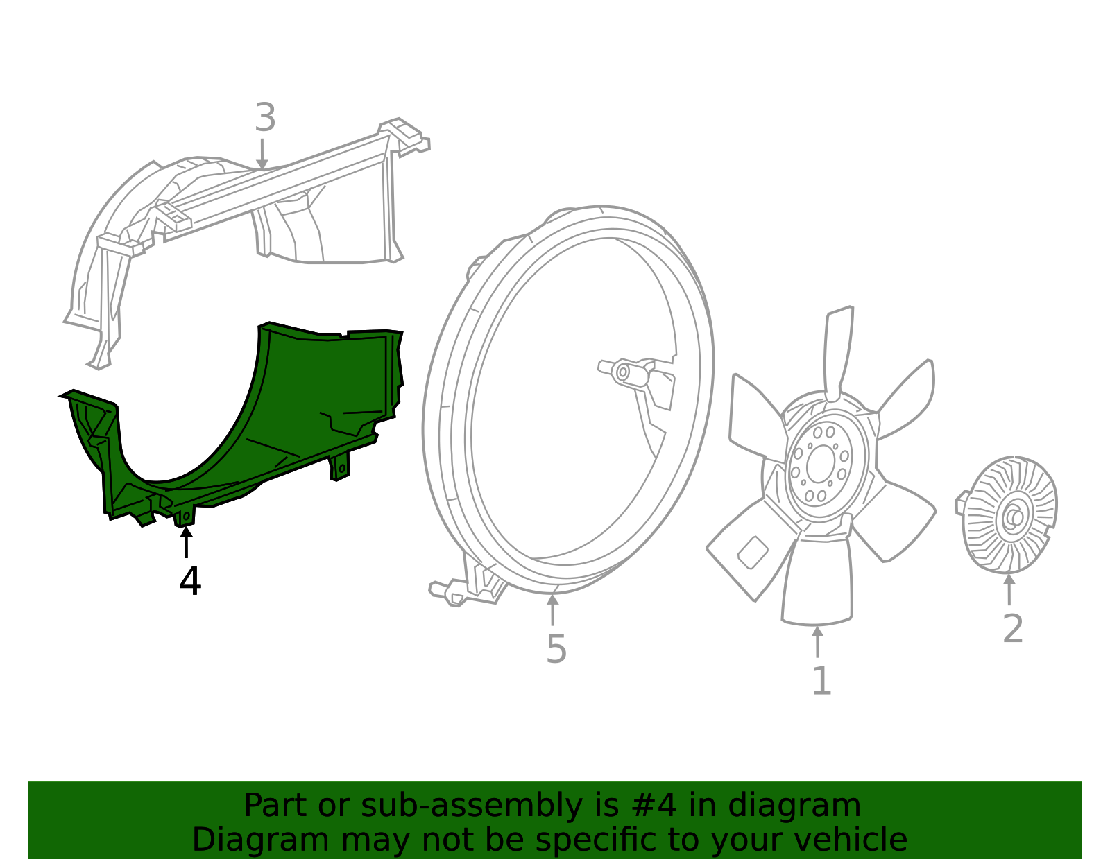 Engine Cooling Fan Lower Shroud - GM (84362766)