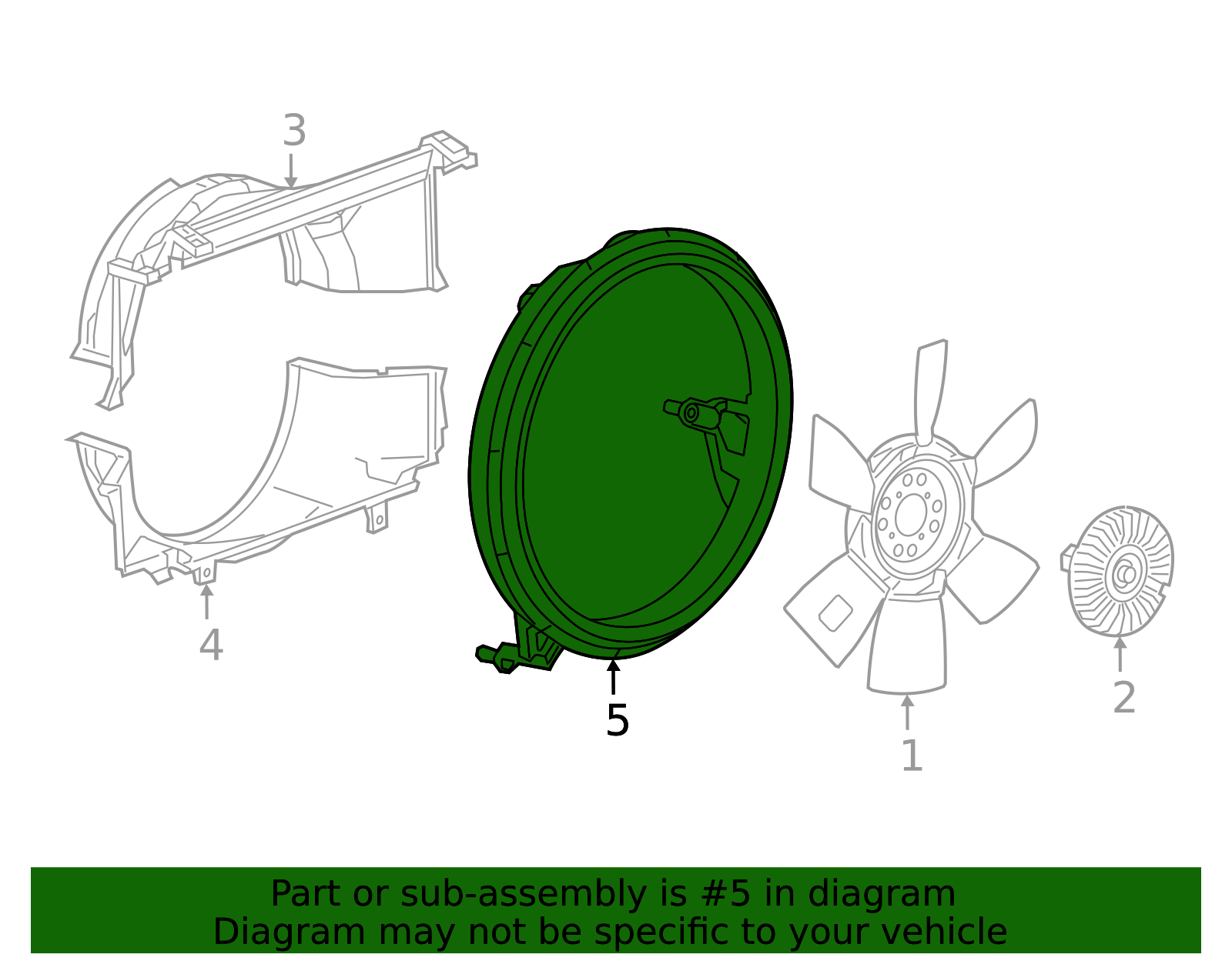 Engine Cooling Fan Rear Shroud - GM (84362765)