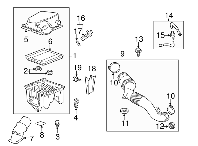OEM 12637666 PCV Valve Replacement For 2015-2023 GMC Yukon, Chevy Silverado, Express - Direct Fit