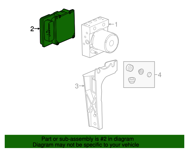 20182019 GM GM 84244644 Electronic Brake Control Module with Bolts