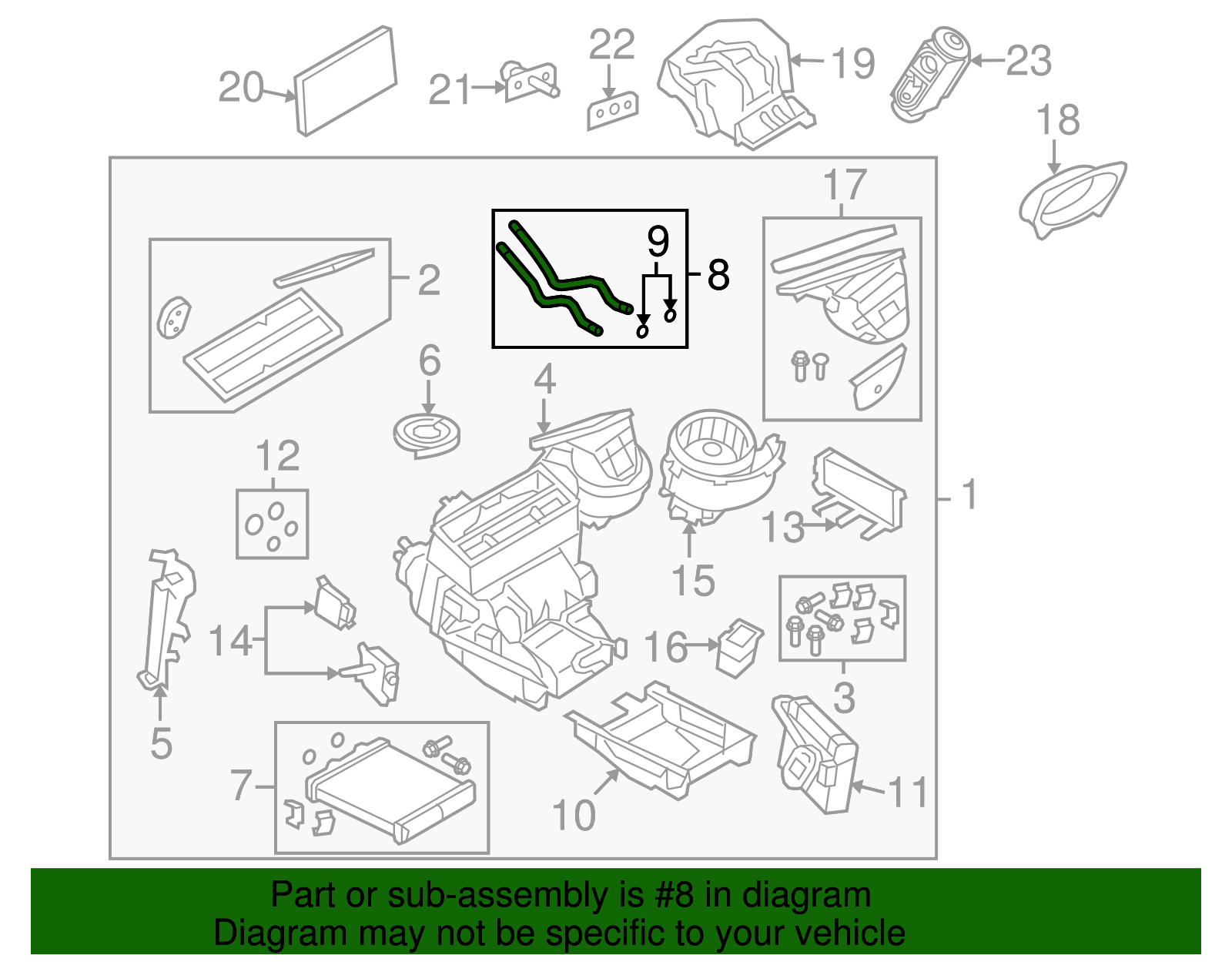 Tube Assembly, Heater Core - GM (09117119)