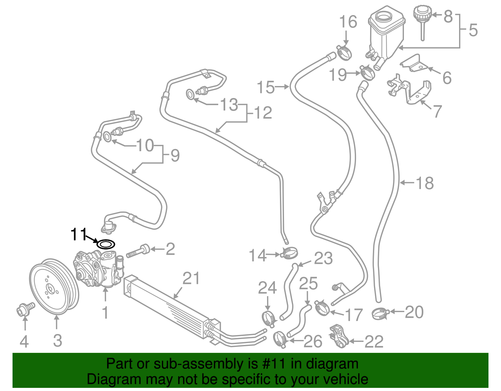 Pressure Hose O-Ring - Volkswagen (WHT-005-161)