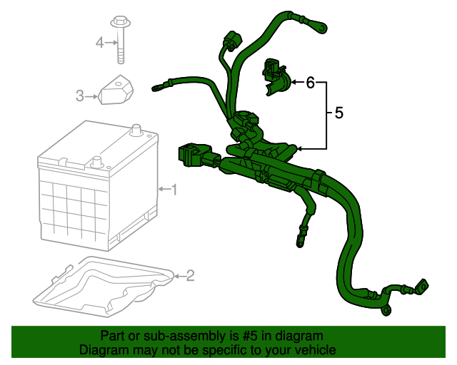 20122016 Chevrolet Positive and Negative Battery Cable Assembly 22929716 GM